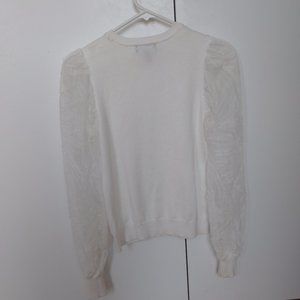 New Look from ASOS chiffon sleeve sweater top - size s